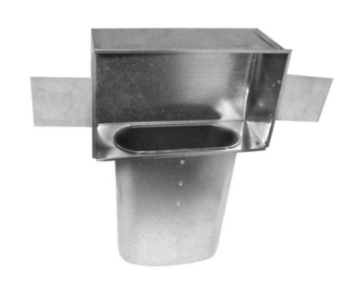 Duct Stackhead, Oval, 12 in LG, 8 in WD, 30 gauge THK