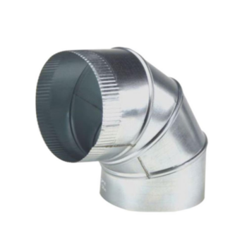Duct Elbow, Adjustable, Round, 90 deg, 12 in, 26 Ga