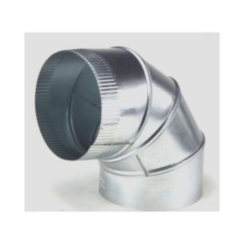 Duct Elbow, Adjustable, Round, 90 deg, 14 in, 26 Ga
