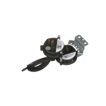 Pressure Switch, Dual, -0.3/-0.75 in wc, 24 V, Plastic, Gray