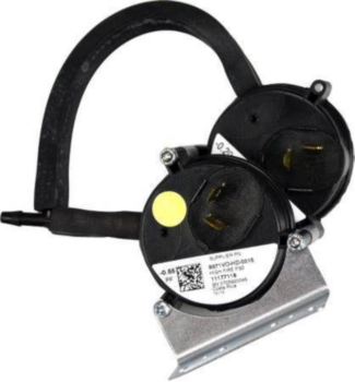 Pressure Switch, 2-Stage, Air, -0.2/-0.55 in wc, Lime
