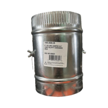 Duct Damper, Volume, Jiffy Hardware, 8 in LG, 6 in WD, Steel