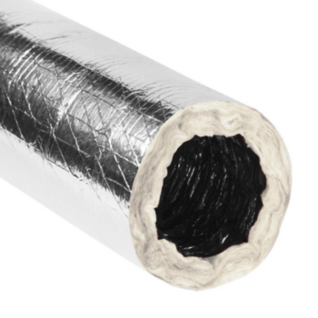 Flexible Duct, Air Rip-Stop, 16 in Dia, 25 ft LG, R8, Round