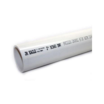 Pipe, 2 in Dia x 120 in Lg, PVC