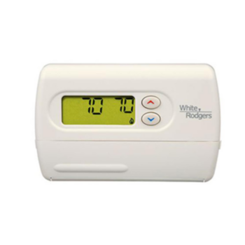 White Rodgers, Thermostat, Programmable, 1 Heat/1 Cool, White