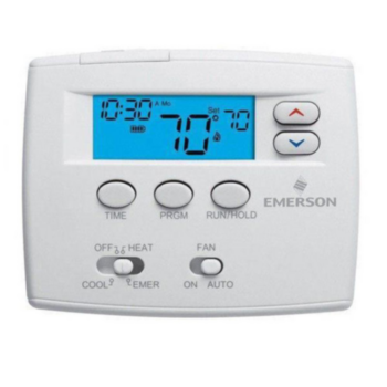 White Rodgers, Thermostat, Programmable, 2 Heat/1 Cool, White
