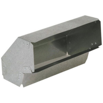 Duct Elbow, Vertical, Wallstack, 45 deg, 3.25 in x 10 in