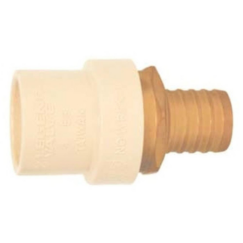 Pipe Adapter, 1 in, PEX, CPVC, Forged Brass