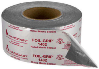 Tape, Duct, Unprinted Foil-Grip, Gray, Alum, -20 to 180 degF