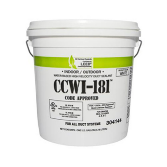 Sealant, Indoor/Outdoor Duct, 1 gal, White, Meets UL