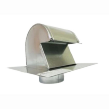 Cap, Roof, 4 in Dia, 12 in WD, 12 in LG, Galv Steel, Silver