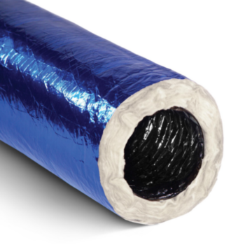 Flexible Duct, 4 in Dia, 25 ft LG, R8, 6000 fpm, Round
