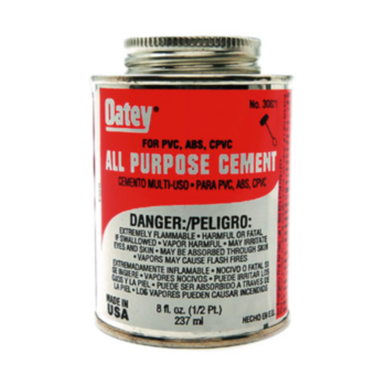 Contact Cement, All Purpose, 8 oz, Clear, Liquid, Solvent