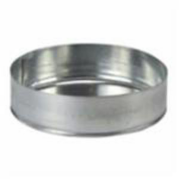End Cap, Tee, Crimped, 6 in, Galv Steel, 28 gauge THK