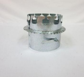 Duct Collar, Board Tab Lock, 10 in Dia, 30 gauge THK, Silver