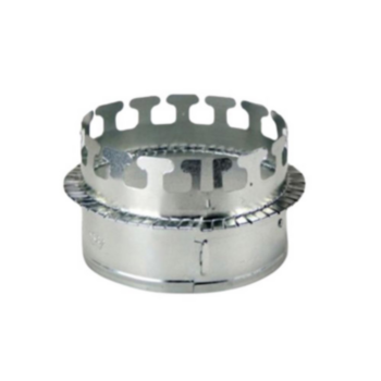 Duct Collar, Tab, 5 in Dia, 30 gauge THK, Galv Steel, Gasket