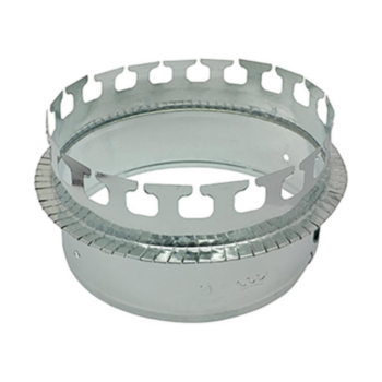 Duct Collar, Board Tab Lock, 10 in Dia, 30 gauge THK, Silver