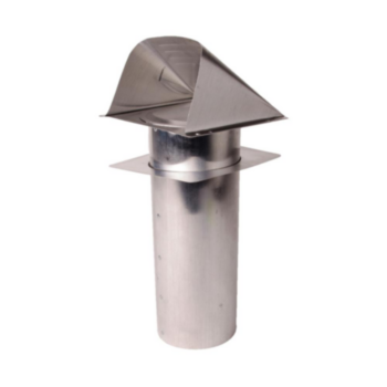 Air Vent, Dryer, 4 in ID, 15.5 in LG, Alum