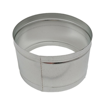 Duct Sleeve, Flexible Connector, 10 in Dia, 6 in LG, Silver