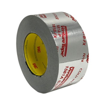 Foil Tape, 60 yd LG, 2.5 in WD, 2 mil THK, Silver, Meets UL