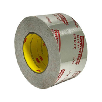 Foil Tape, 55 m LG, 2.834 in WD, 2 mil THK, Silver, 29 in-lb