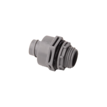 Conduit Connector, Straight, 0.5 in, Screw-On, Zinc