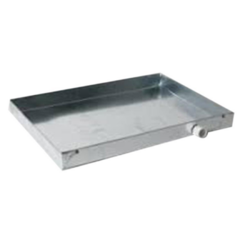 Drain Pan, 26 in WD, 68 in LG, 2 in HT, 26 gauge THK, Steel