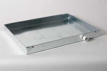 Drain Pan, 28 in WD, 28 in LG, 24 gauge THK