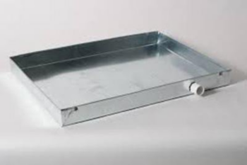 Drain Pan, 28 in WD, 54 in LG, 2 in HT, 26 gauge THK, Steel