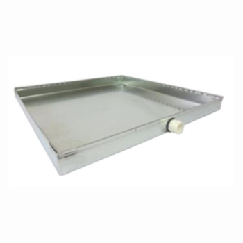 Drain Pan, 30 in WD, 66 in LG, 2 in HT, 26 gauge THK, Steel