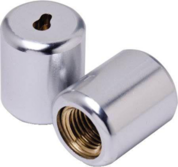Pipe Cap, 0.25 in, Threaded, Silver