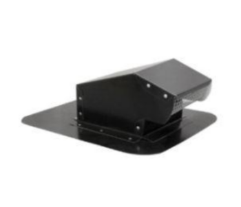 Roof Vent, Low Profile, 4 in Dia, Black Metal