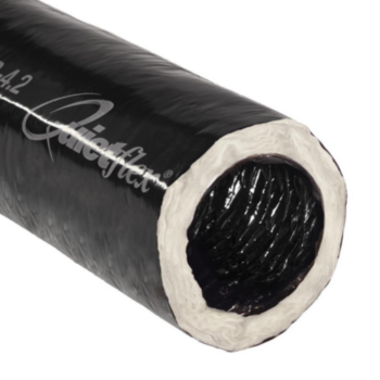 Flexible Duct, UV-Inhibited, Air, 9 in Dia, 25 ft LG, R8