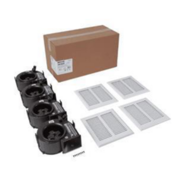 Exhaust Fan, Bathroom Finish Pack, 100 cfm, 120 V, 0.3 A