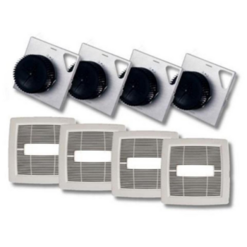 Exhaust Fan, Ventilation Finish Pack, 80 cfm, 120 V, 0.3 A