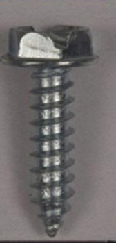Screw, #10, 0.75 in OAL, Slotted, Hex Washer