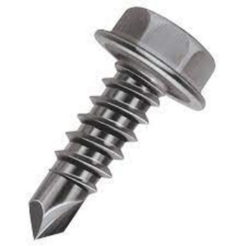 Self-Drilling Screw, Tip, 8 in-18, 0.75 in, Steel, Hex, #2