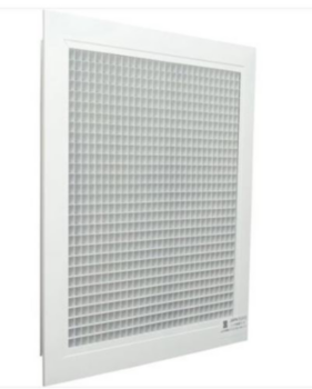 Ceiling Grill, 14 in LG, 14 in WD, Alum Alloy, White