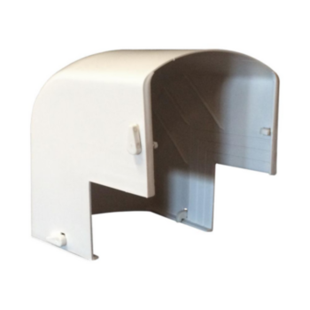 Elbow, External, 90 deg, 3 in, PVC, Glossy, -4 to 140 degF
