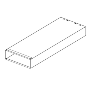 Duct Wall Stack, 3 ft LG, 10 in WD, 3.25 in HT, 28 gauge THK