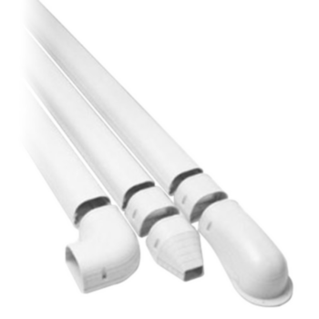 Duct Cover Kit, 3.5 in, 12 ft LG, PVC, Meets UL
