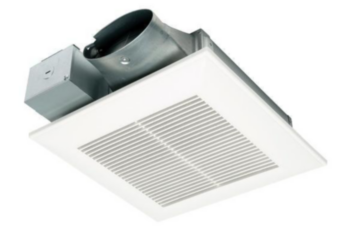 Exhaust Fan, Bathroom Ventilation, 50/80/110 cfm, Galv Steel