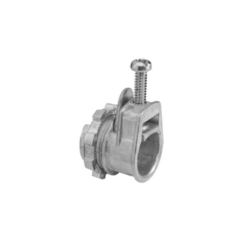 Conduit Adapter, Single Screw Flexible, 0.375 in, Zinc Alloy