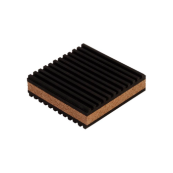 Pad, Anti-Vibration, Rubber, 3 in WD, 0.875 in THK, 3 in LG