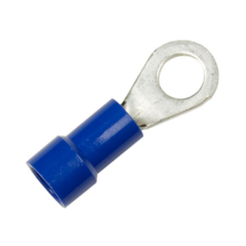 Cable Terminal, Ring Tongue, 16 to 14 AWG, #10 Stud, Steel
