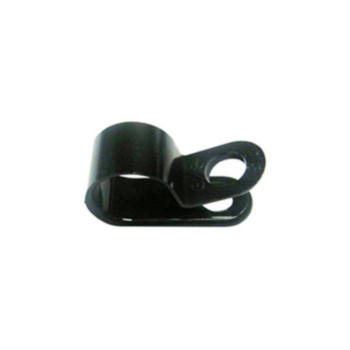 Cable Clamp, 0.375 in Dia, Nylon, Black