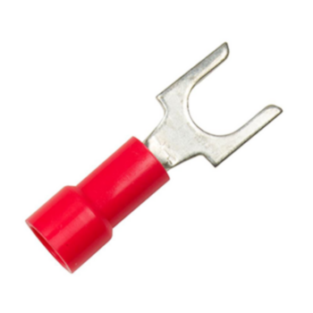 Cable Terminal, Block Spade, 22 to 18 AWG, #10 Stud, Vinyl