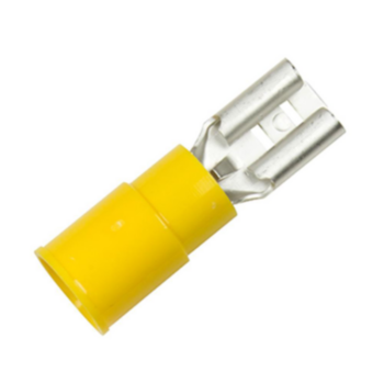 Cable Terminal, Female Quick Disconnect, 300/600 V, 0.25 in