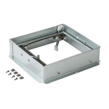 Duct Damper, Radiation, 10.125 in LG, 9.375 in WD, 165 degF
