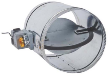 Duct Damper, Bypass, 18 in Dia, 24 gauge THK, Galv Steel